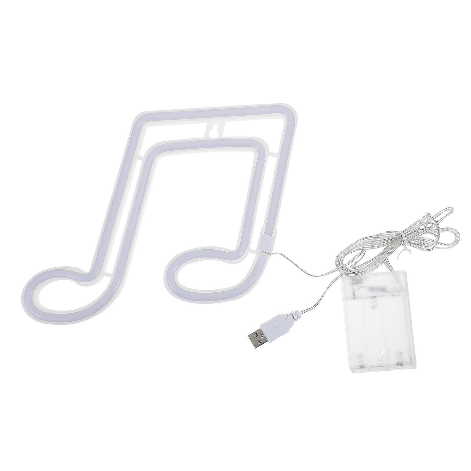 Pink Note Shape Neon Light with Creative Design for Room Decor PVC Copper Wire LED Strip