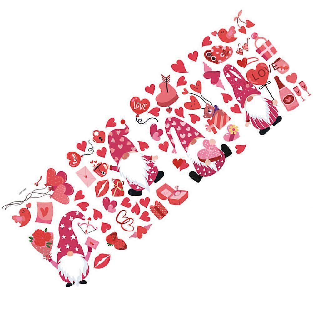 Self-Adhesive Valentine's Day Window Decals Static Cling Decorative 99x36cm 1Pack For Homeowners And Business Owners