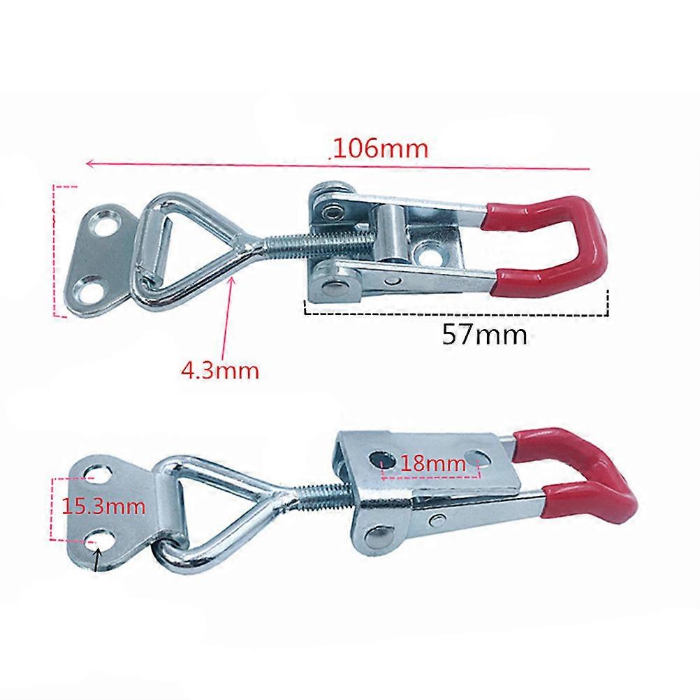 Quick Release Toggle Clamp for Machine Operation and Welding with Iron Material Red Color 2 Pieces