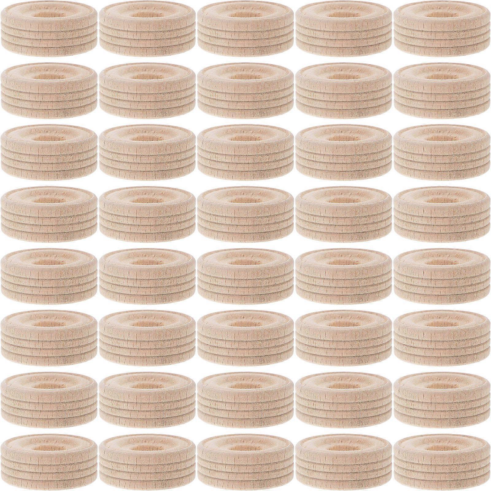50pcs Wooden Toy Wheels for DIY Projects Small Wooden Wheels for Kids Teaching Toys and Craft Enthusiasts Handmade Toy Car Models