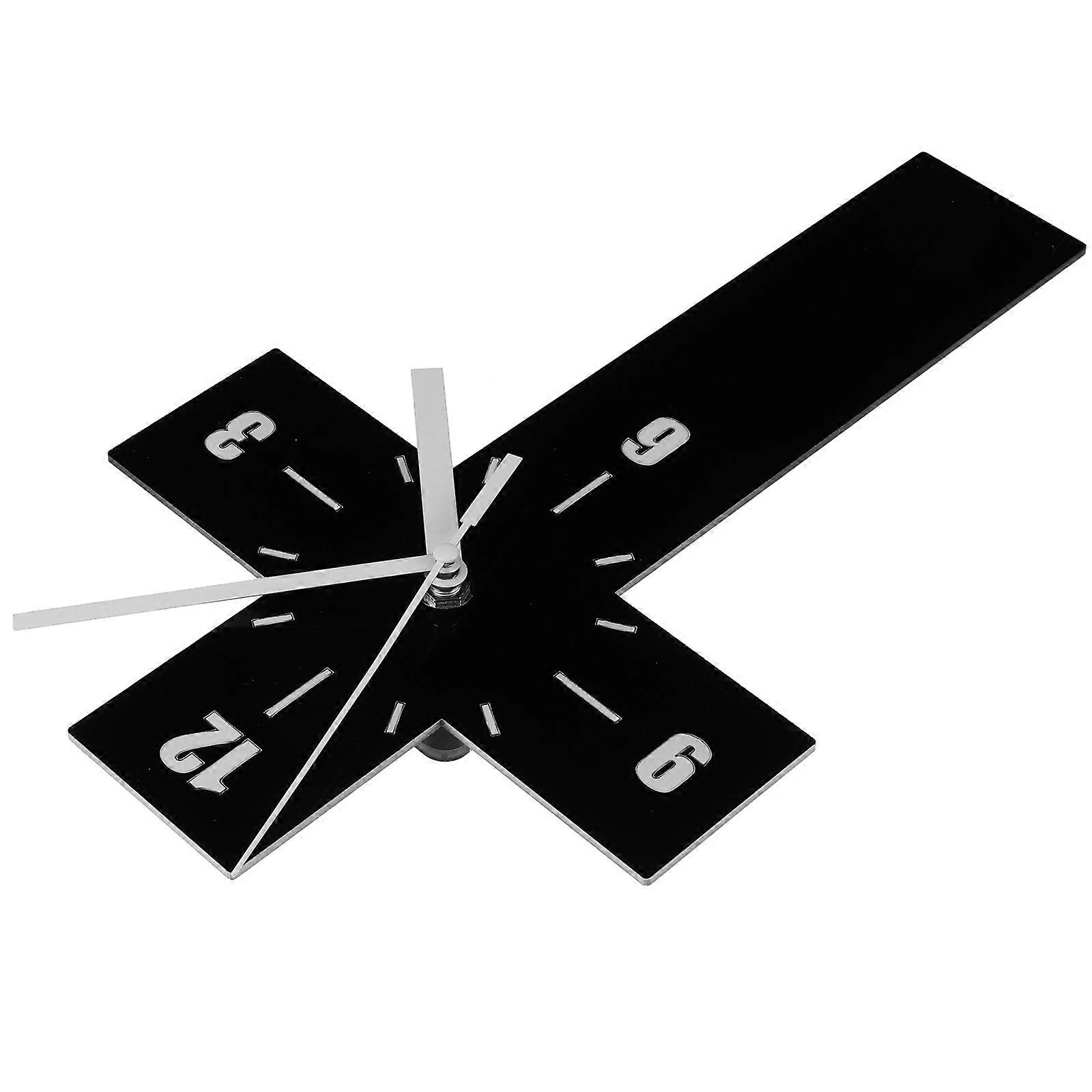 Acrylic Wall Clock for Home Black Decorative Clock with Creative Design 11.8 Inch