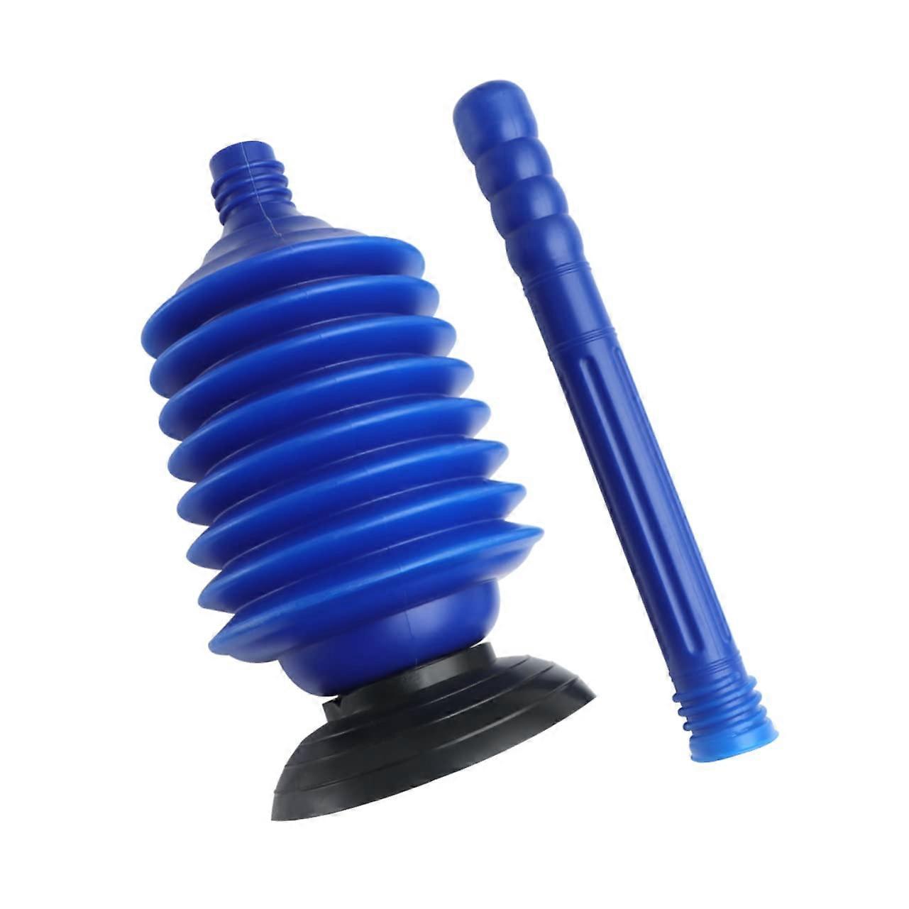 Professional High-Pressure Toilet Plunger with Ergonomic Grip, Durable Universal Bathroom Cleaning Tool, Reusable Blue