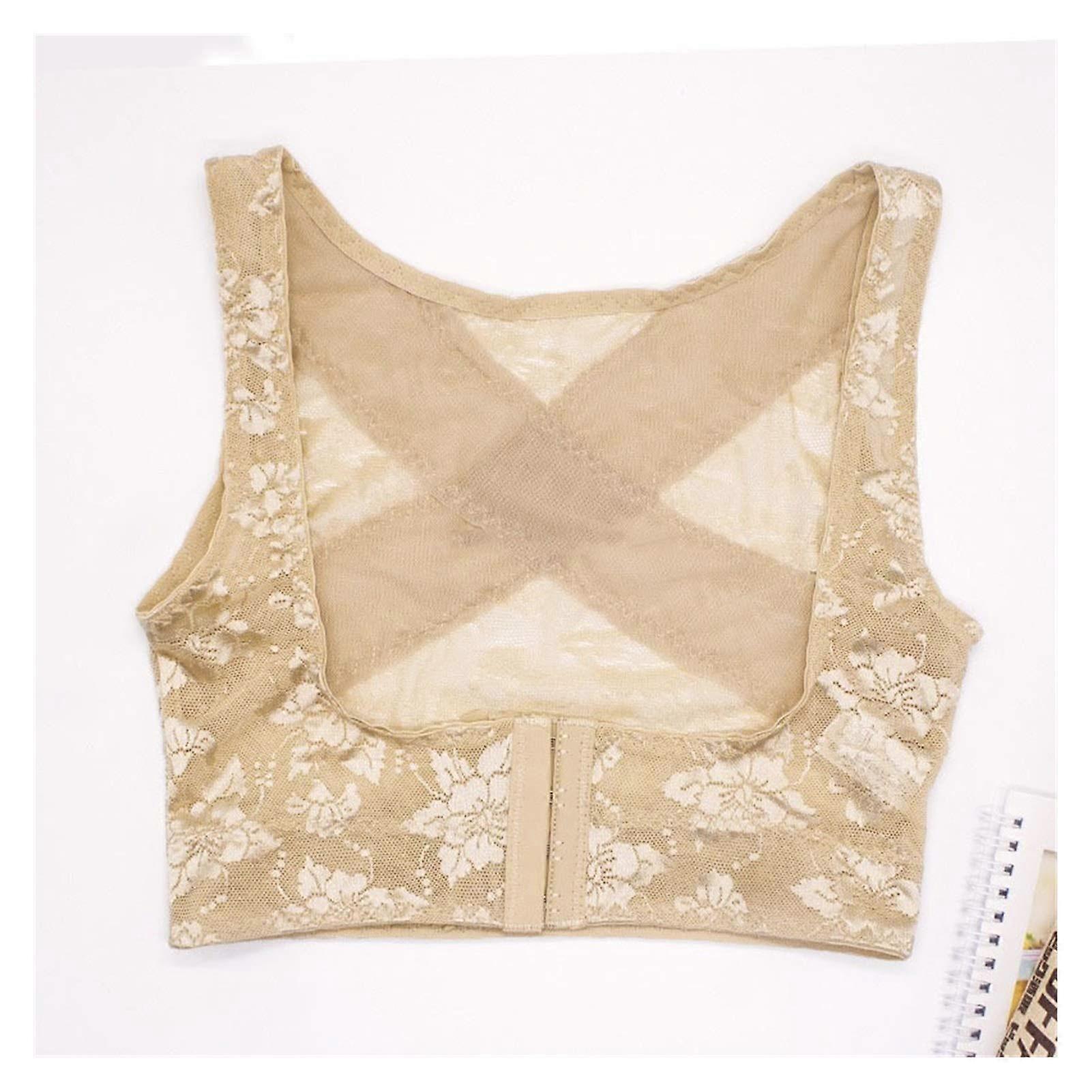 Adjustable Posture Corrector Mesh Breathable Backrest Belt For Women Humpback Shoulder Support Small Beige