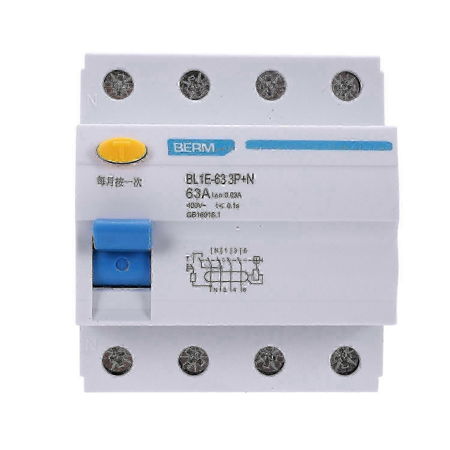 Bl1e-63 3p+n 63a Rccb Residual Current Circuit Breaker 400v 30ma Electric
