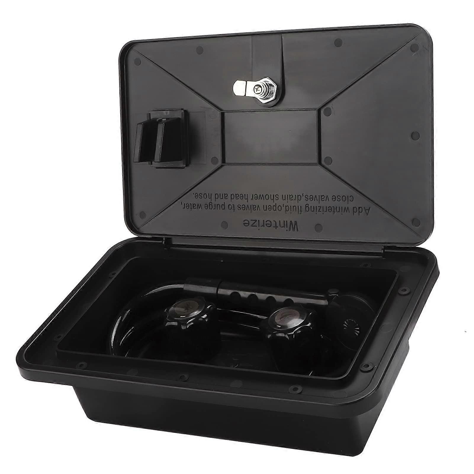 RV Outdoor Shower Kit Hot Cold Water with Hose Locking Keys for Motorhomes Caravans Universal ABS Material Adjustable