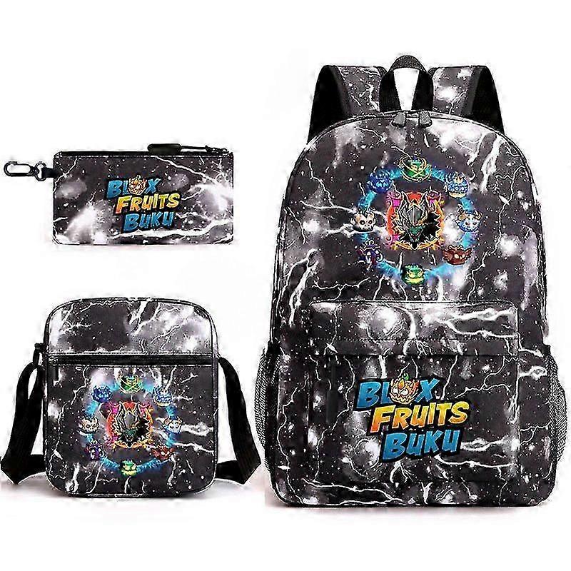 3pcs Blox Fruits Game School Bag Devil Fruit Elementary School Student Backpack