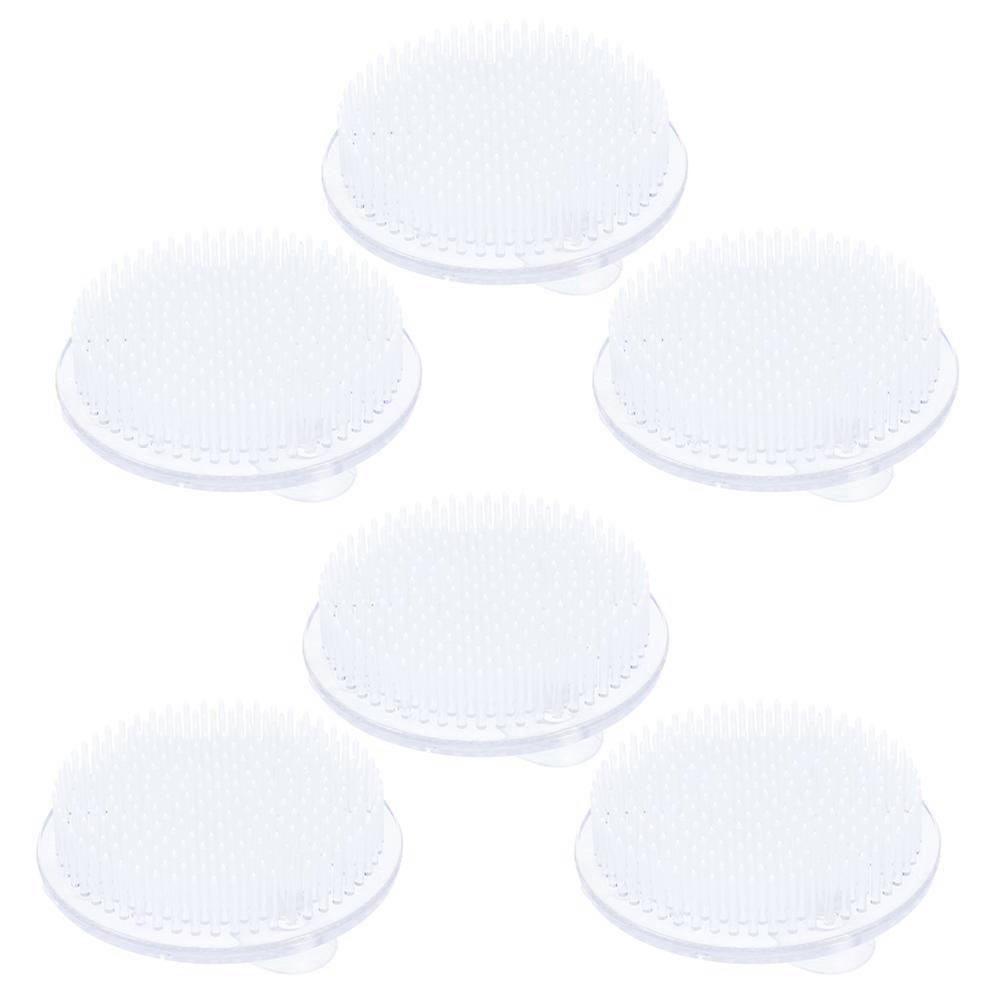 FRCOLOR 6Pcs Clear Plastic Flower Holder with Suckers Frog Pin for Floral Arranging