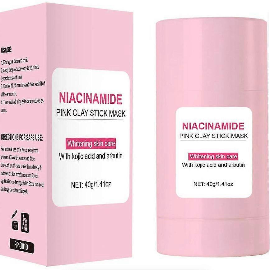 Niacinamide Pink Clay Mask With Kojic Acid And Arbutin, Deep Cleansing And Removing Blemishes,Moisturizing & Whitening, Soothing And Non-Irritating