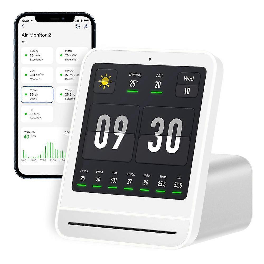 Smart Air Quality Monitor Qingping Air Monitor 2 – White Smart Air Quality Monitor Qingping Air Monitor 2