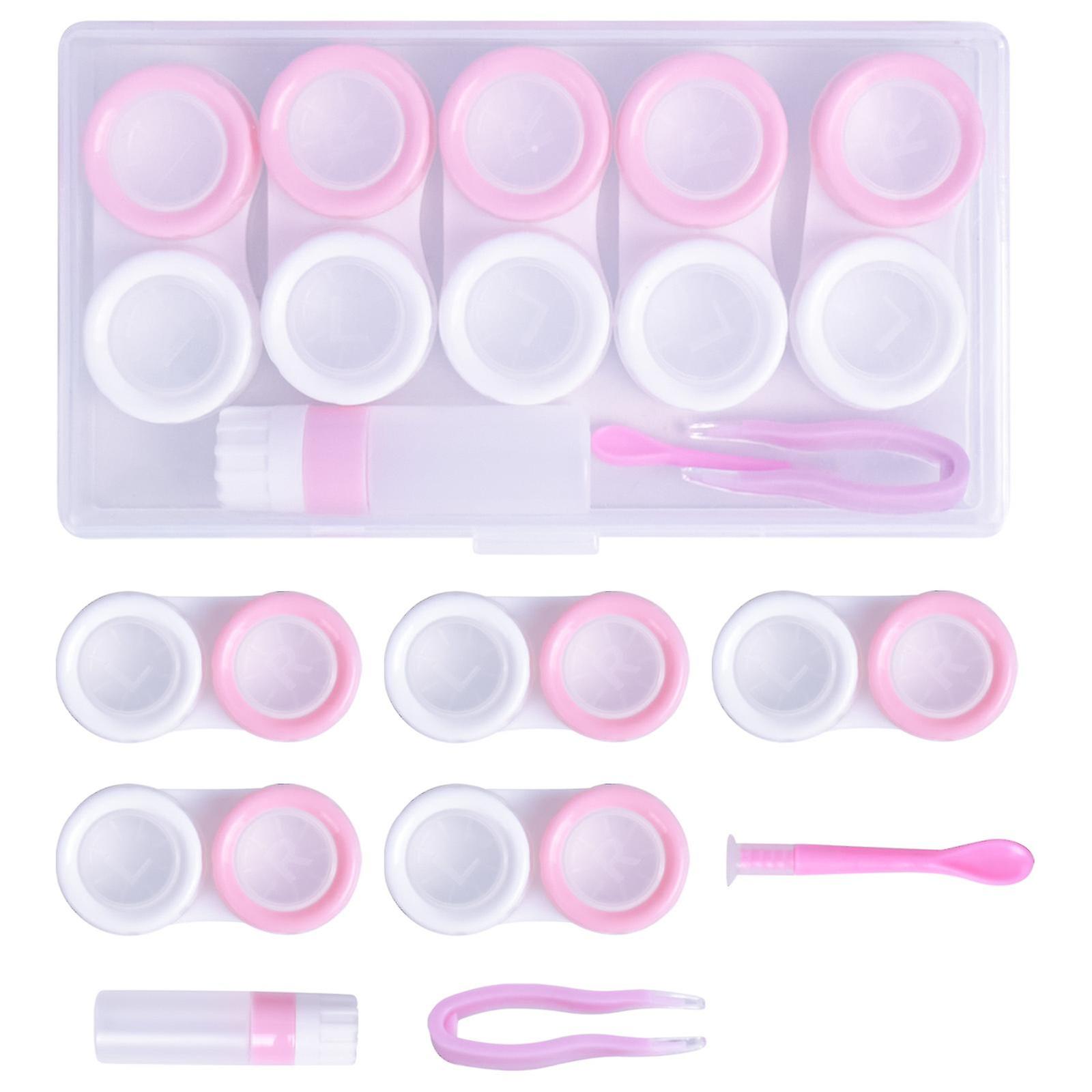 2025 5 Pairs Portable Contact Lens Cases