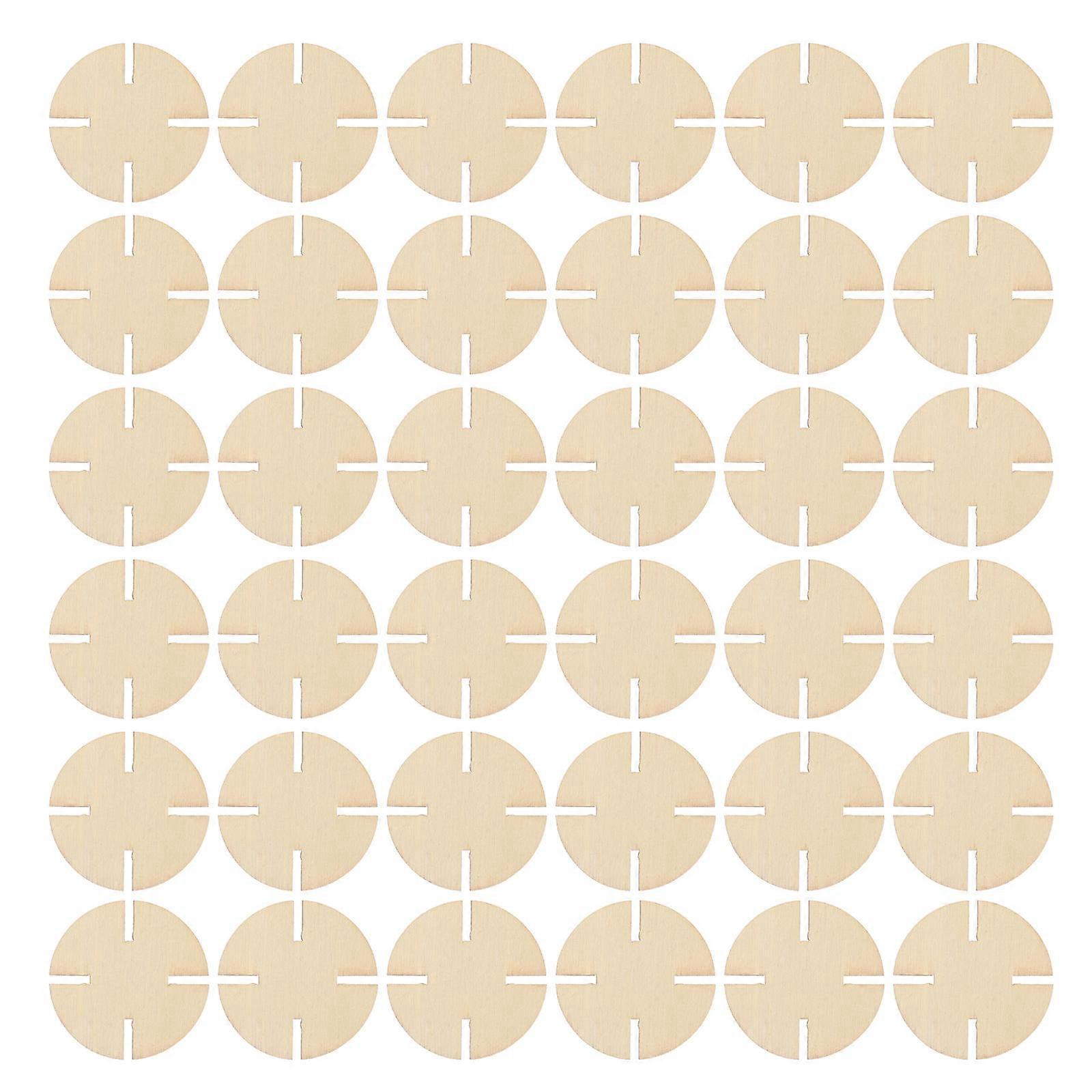 50pcs Khaki Blank Puzzle Pieces for DIY Crafts Synthetic Material Kids Imagination and Skills Development