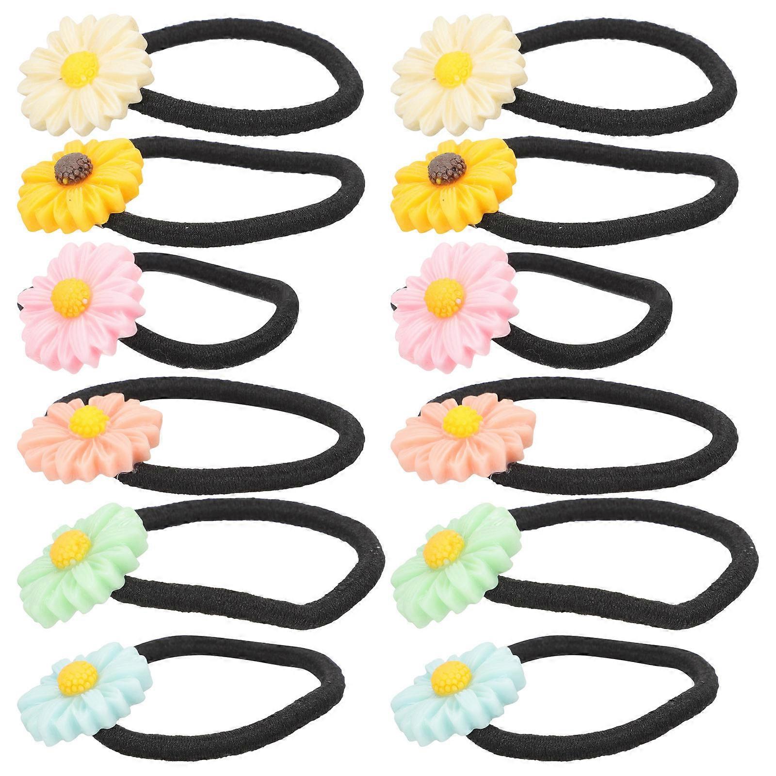 Elastické sedmokráskové kvetinové gumičky do vlasov pre dekoráciu rôznych farieb vyrobené z prémiových materiálov 30 ks