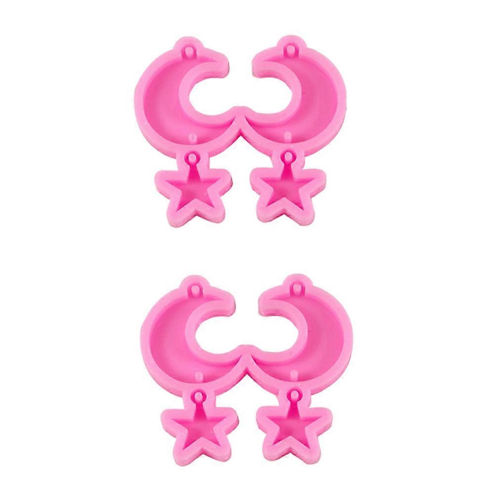 Earring Charm Molds 4Pcs With Simple Design Watermelon Red Silicone Molds For Earrings And Pendants