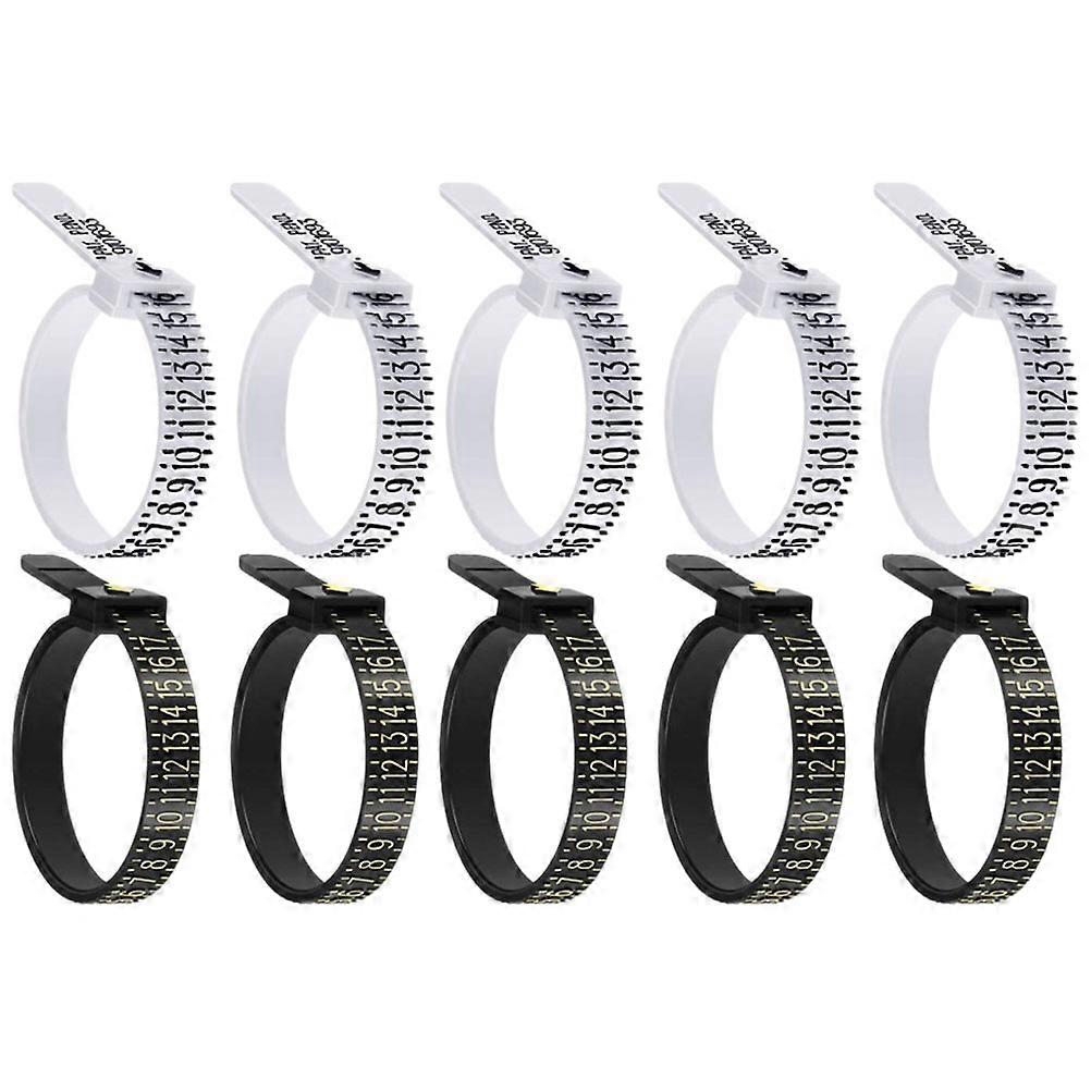 10Set Ring Sizer Measurement Tool For Simple Design Easy To Use Ideal For Party Gifts Weddings And Birthdays