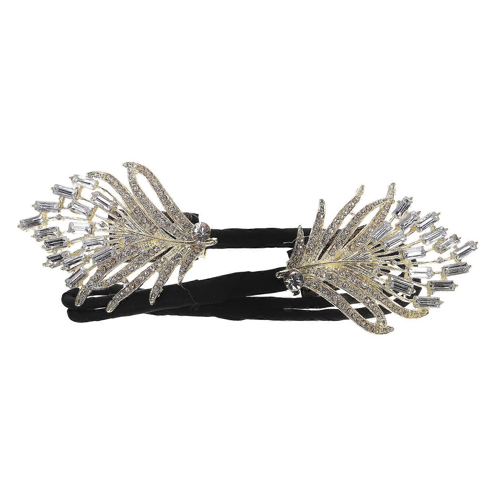 Here's a polished and professional product description based on your query:
**Elegant Rhinestone Flower Bun Hair Clip – Quick & Stylish