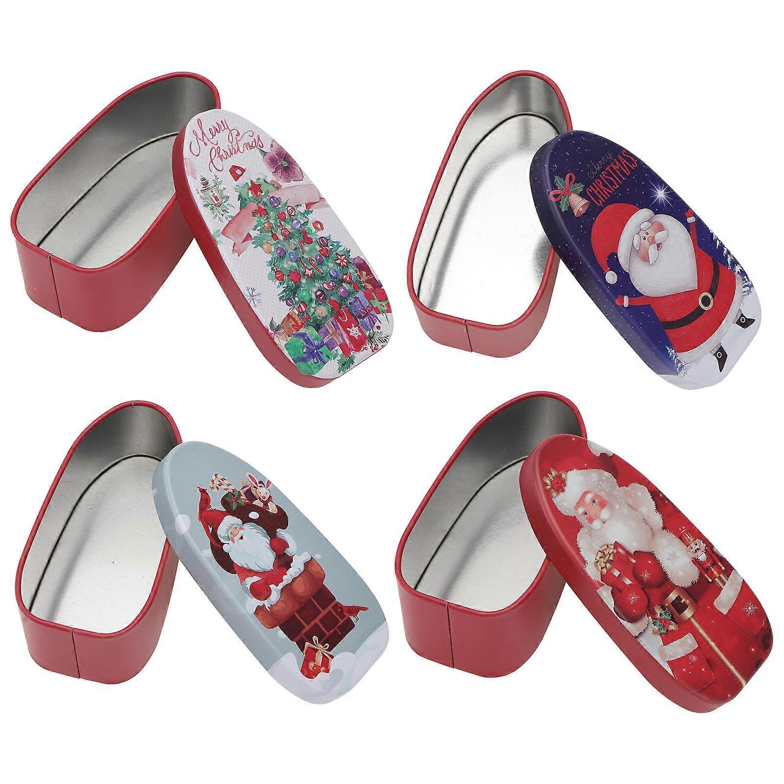 4Set Of Gorgeous Favor Boxes In Rectangular Shape For Christmas Celebrations Suitable For Packaging Party Treats