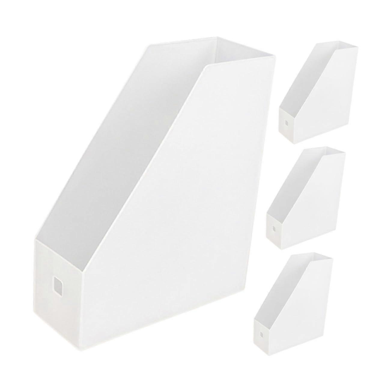 Pack of 4 Portable File Organiser Box, Fireproof Document Holder, Bookcase, Divider for Home, Office, Storage System, Envelopes, Post, Stationery