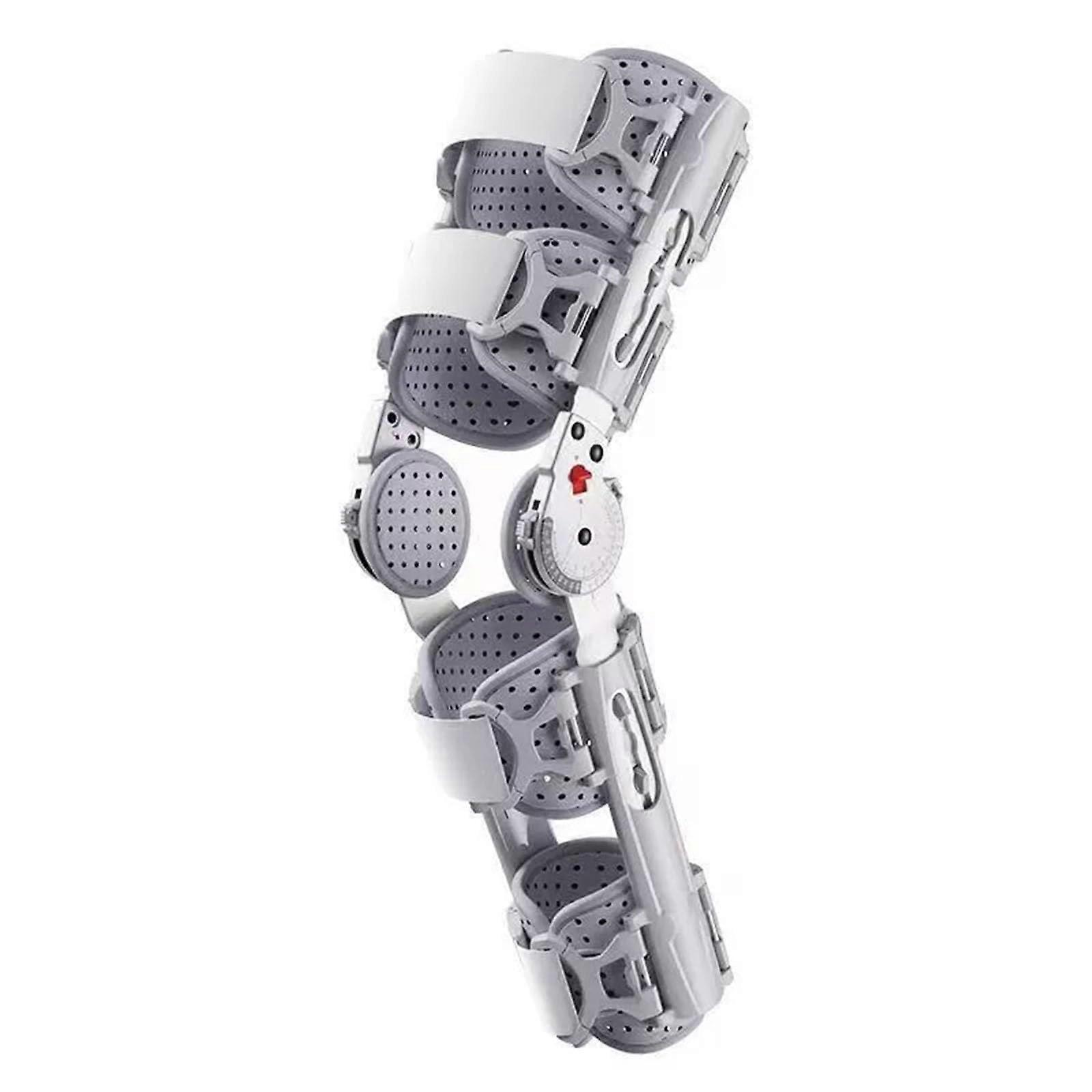 Orthopedic Knee Brace with Hinge and Side Stabilizers, Adjustable Post-Operative Support for ACL, MCL, PCL Injuries