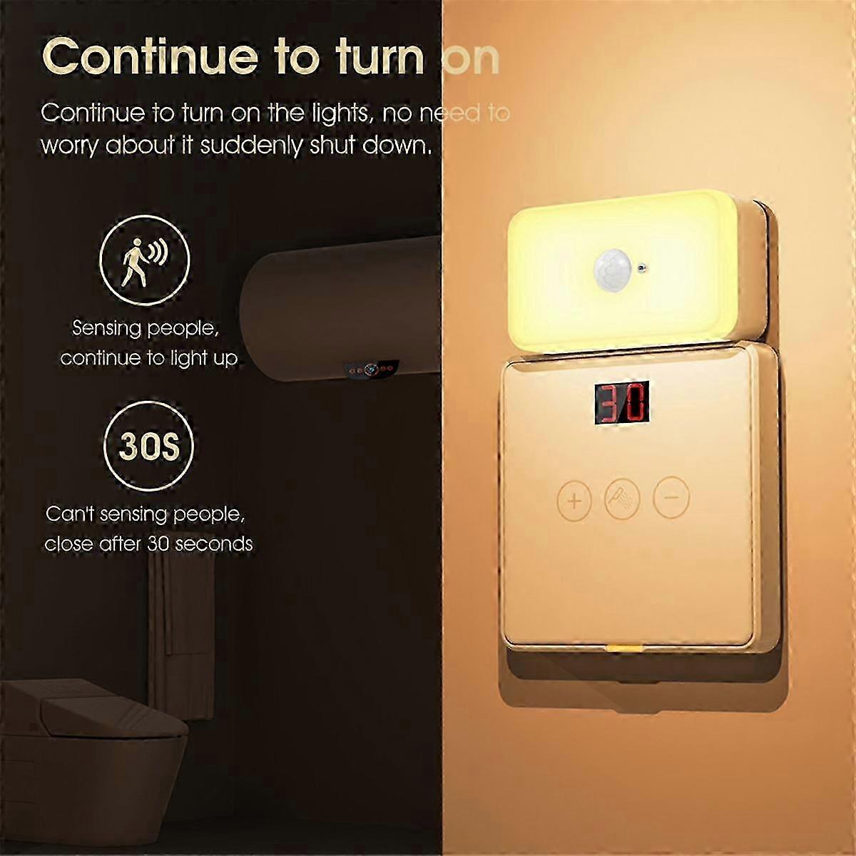 Tuya WiFi Human Motion Detection PIR Sensor Warm White Light Sensor Night Light Smart Home Voice RemoteWhite SZRH A-V