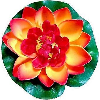 2PCS Artificial Floating Foam Lotus Flower ,Lifelike Pond Pool Lotus Ornaments,Realistic Ornament for Home Garden Pond Aquarium Decor(Orange)