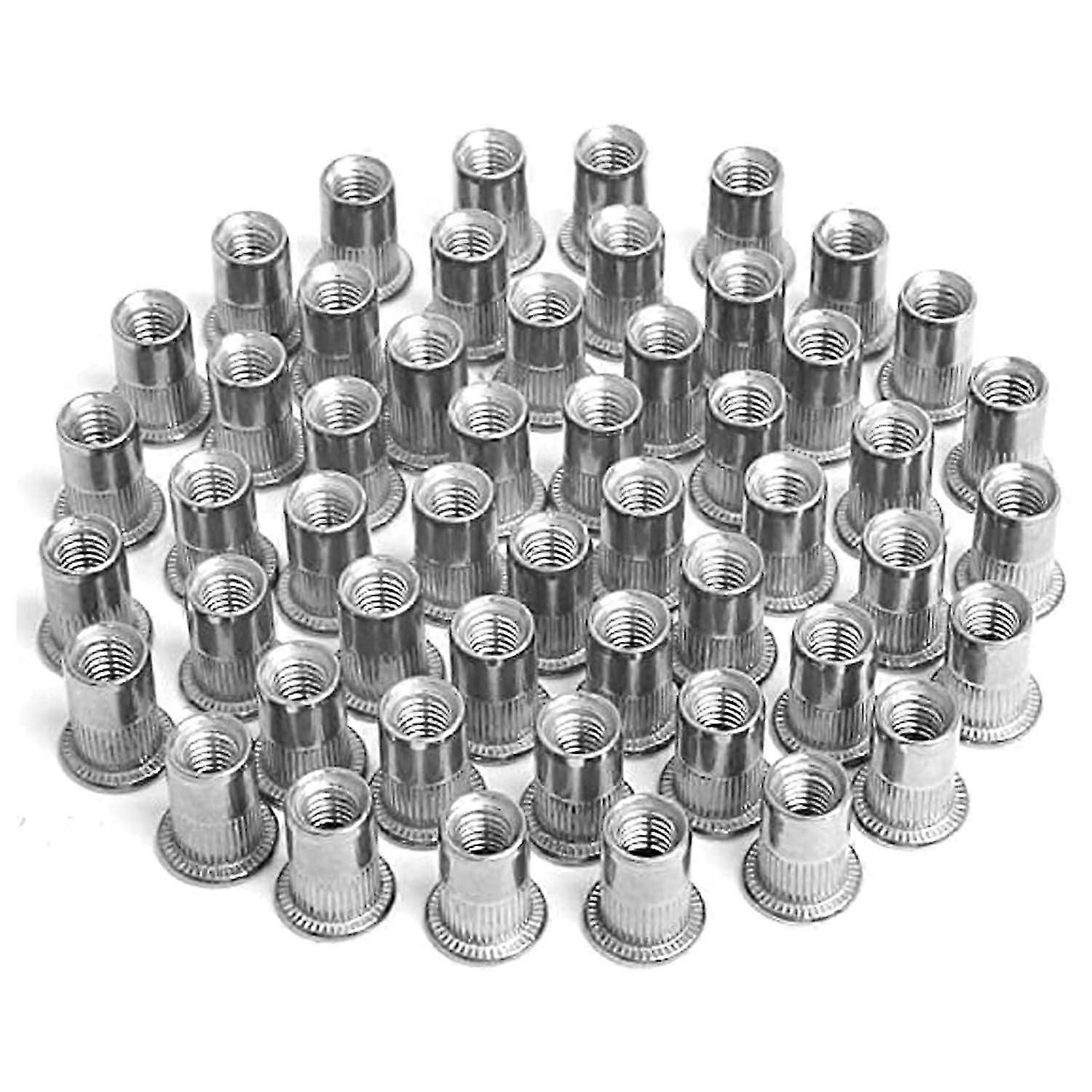 100pcs Rivet Nut M4 M5 M6 M8, Threaded Insert Rivet Nuts, Rivet Nuts, Used for Repairing Furniture Decoration Crafts