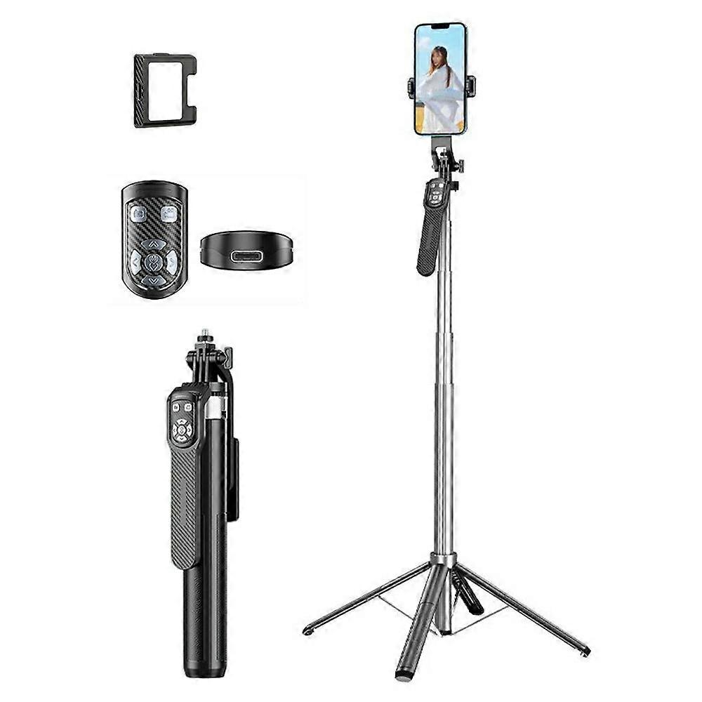 P180TK Phone Selfie Stick Bluetooth-Compatible TikTok Remote Control Extendable Stand with 1 Fill