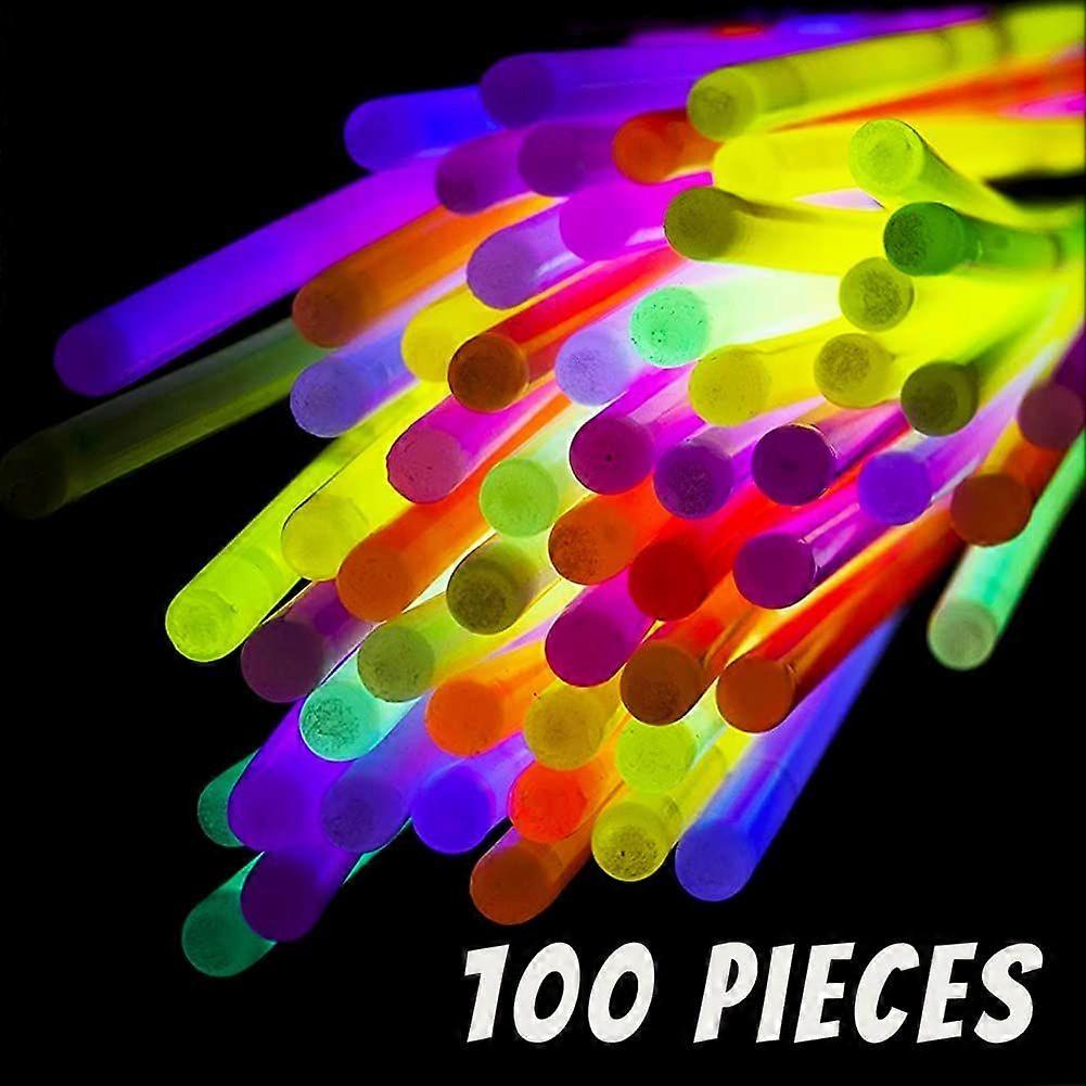 100-Pack Glow Stick Bracelets - Party Light Tubes