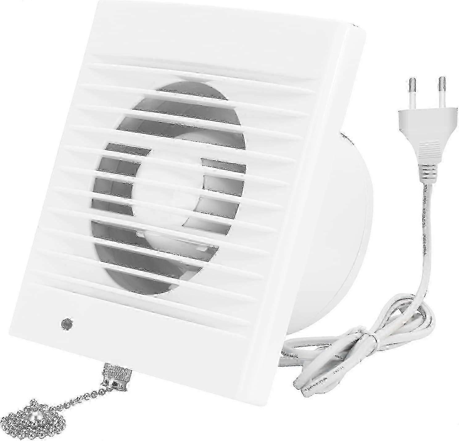 6 Inch 150mm 18W 320m/h Exhaust Fan with Check Valve & Chain Switch - Wall & Window Ventilation for Kitchen Bathroom Greenhouse Garage