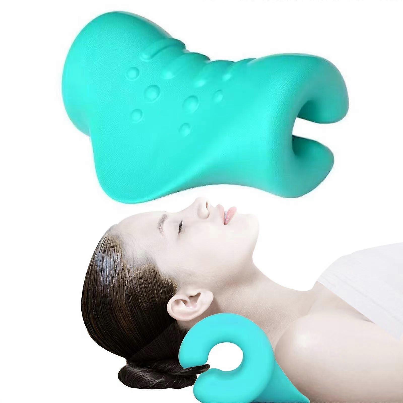 Neck Stretcher Cloud Cervical Traction Device Pain Teal Hump Corrector Pillow TMJ Shoulder Relaxer Spine Alignment