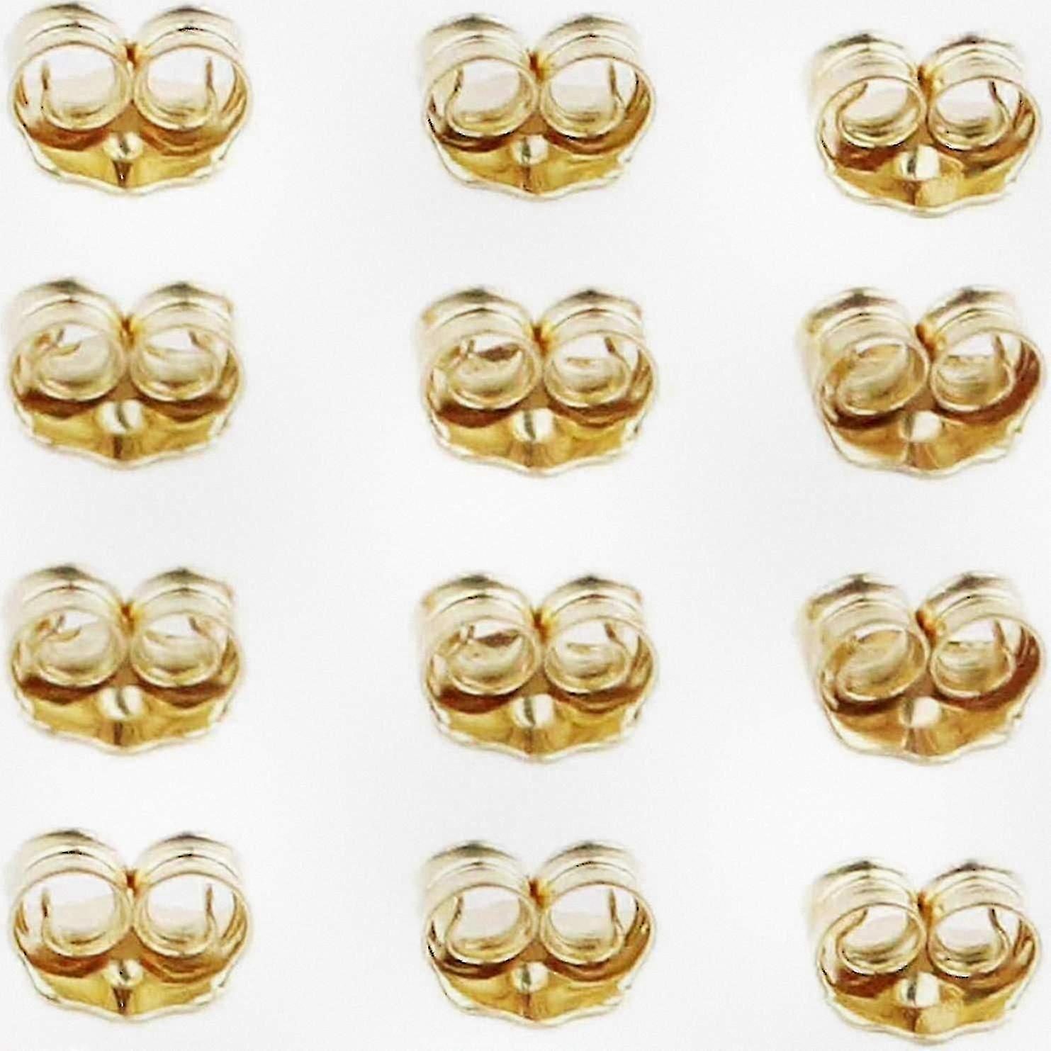 14K Yellow Gold Earring Backs with Secure Locking Mechanism for Stud Earrings JKG