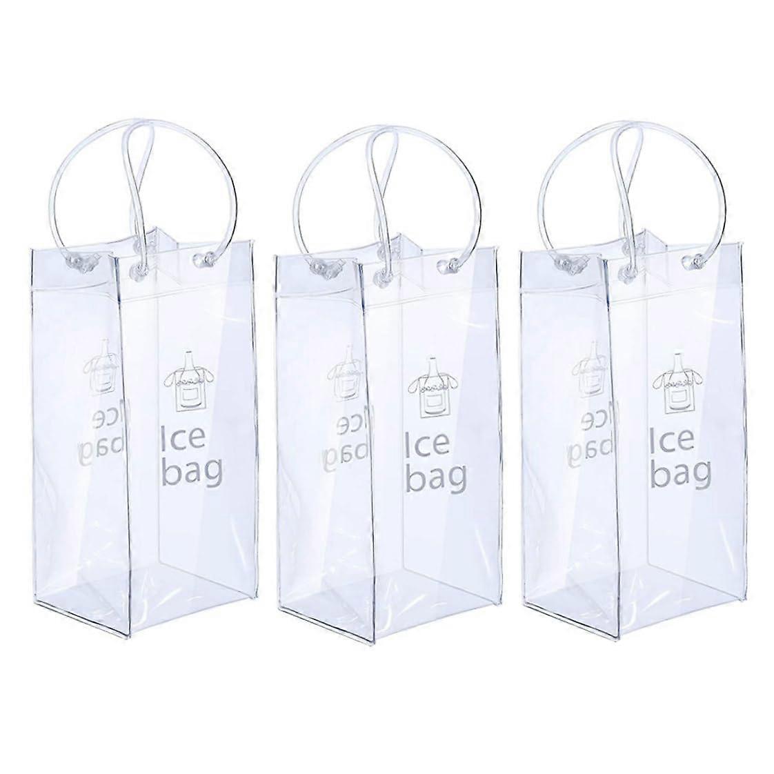 Collapsible Clear Ice Bag for Wine PVC Material One Size Clear Ice Bag Wine Barware