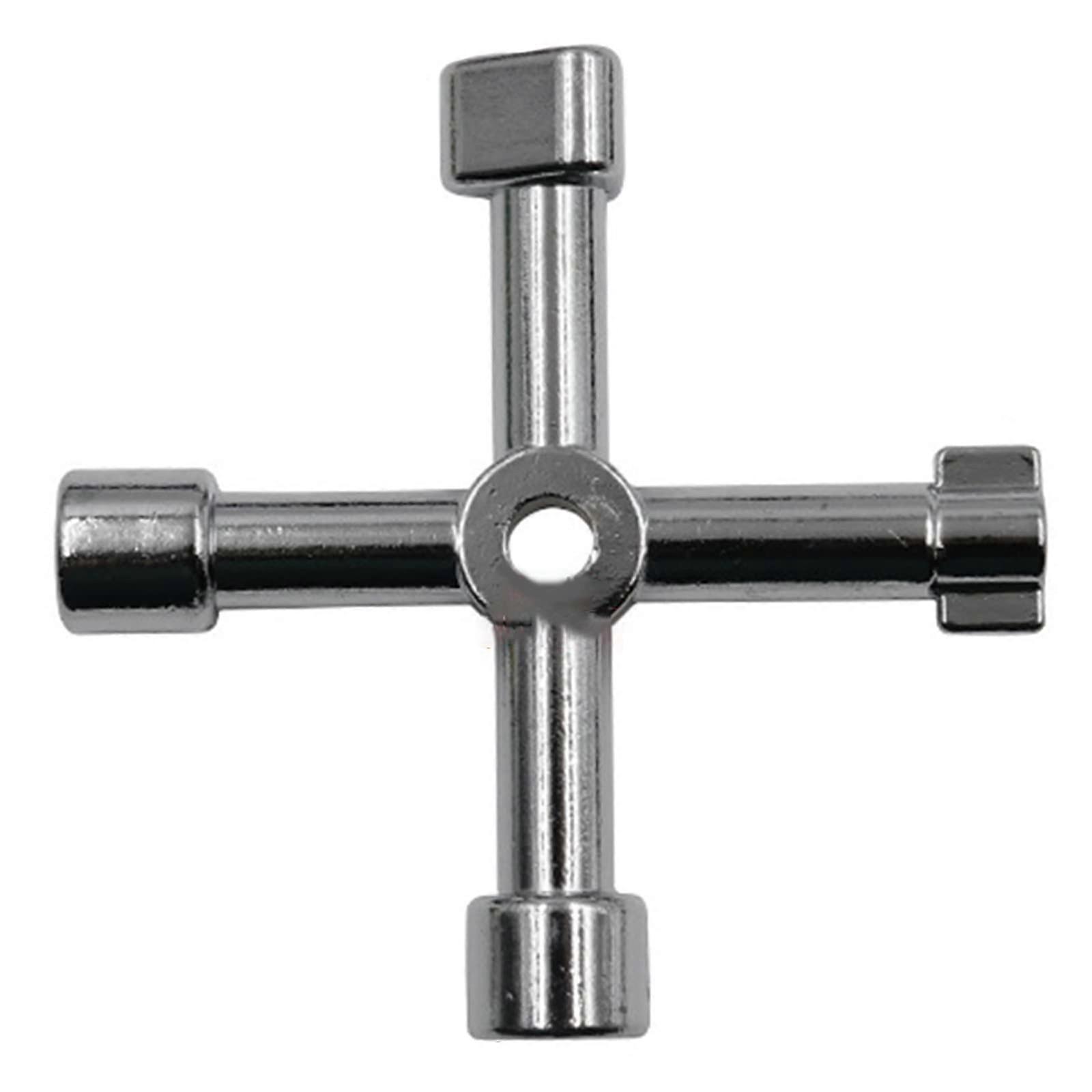 4-Wege-Multifunktionsschluessel Triangular Stainless Steel 4-Way Key For Faucet And Electrical Cabinet