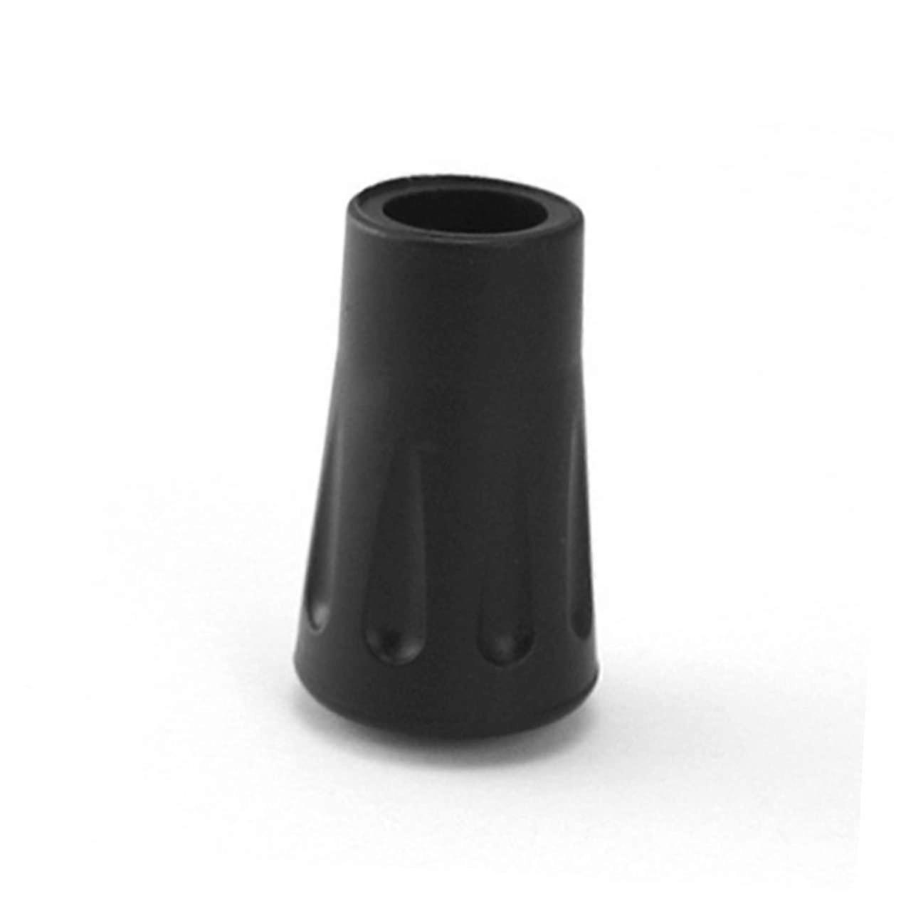 Trekking Pole Rubber Tips Set of 4 for Hiking Enhanced Grip and Stability on Hard Surfaces Black