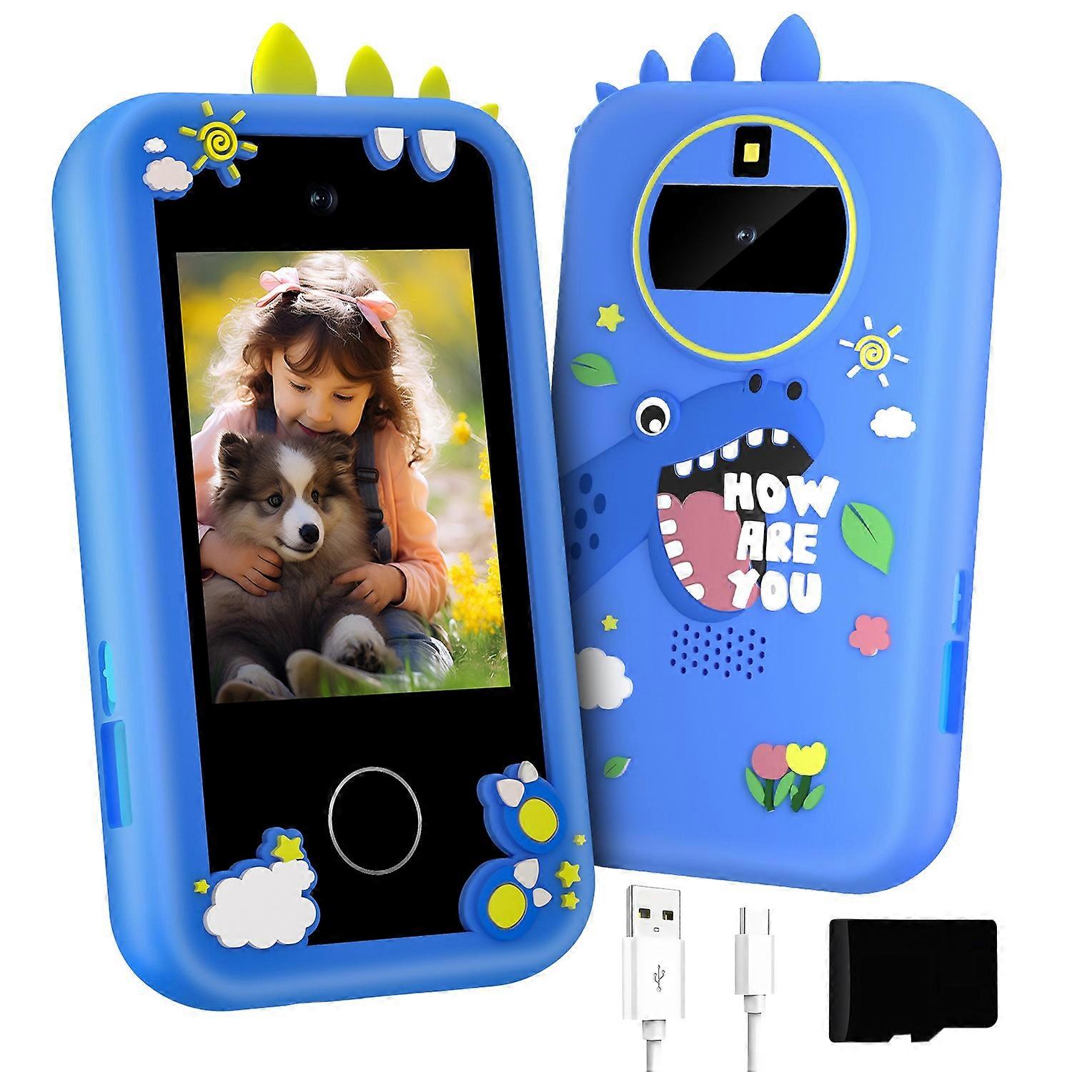 X11 2.8-inch Touch Screen Cartoon Kids Phone Camera Toy Dual Lens Video Recorder with 32G Memory Car