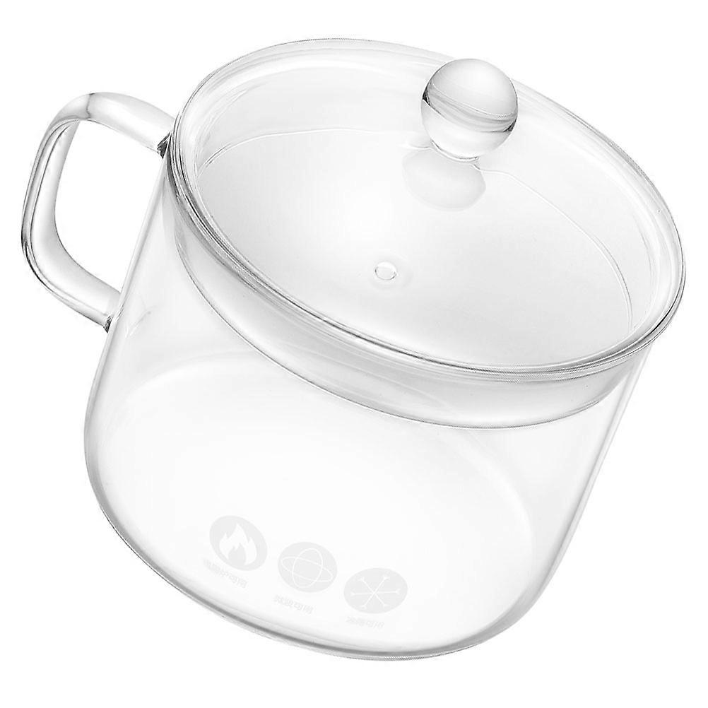 Verre mijotant marmite à soupe marmite à usage familial réfrigérateur sans danger argent 1Set