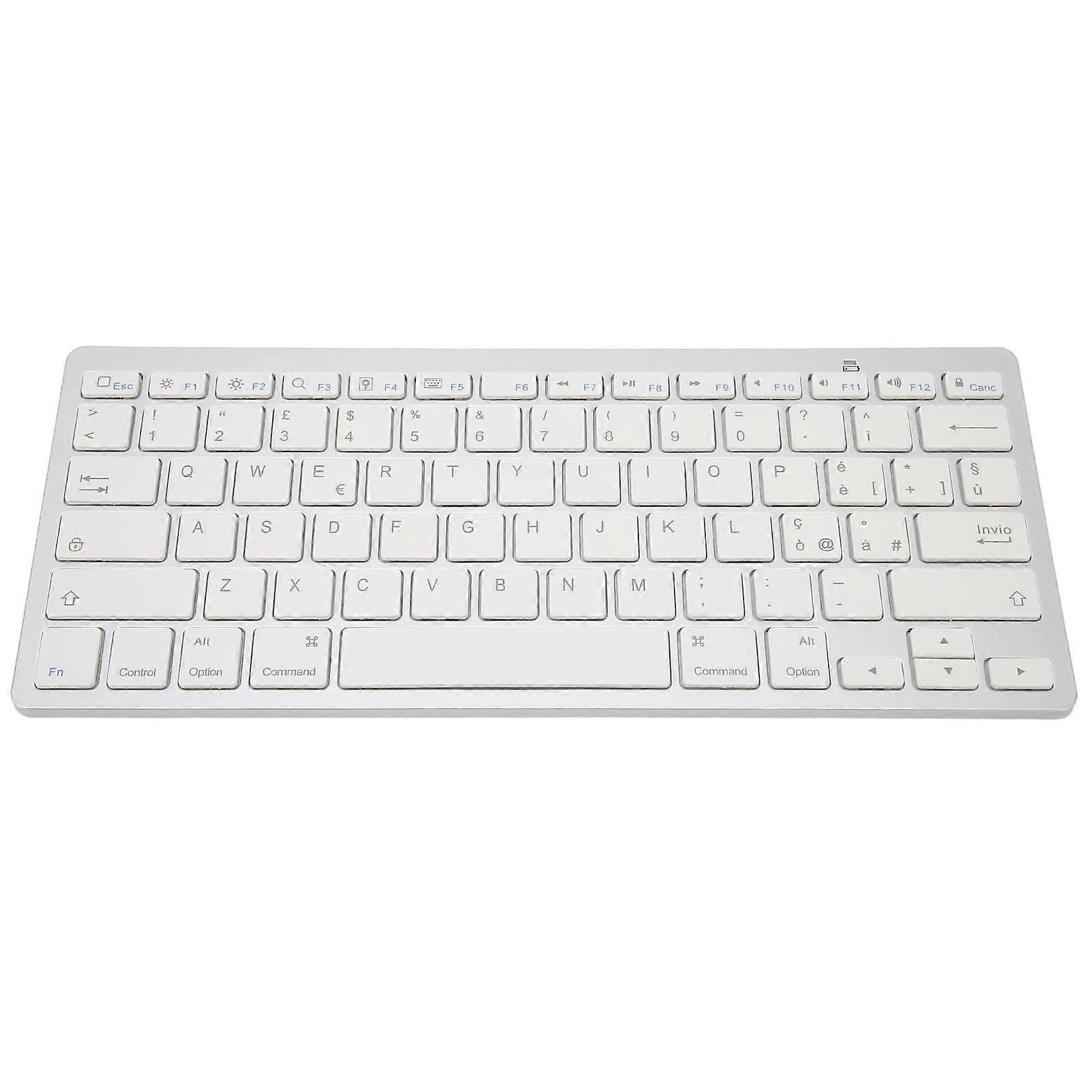 Mini 78 Keys Ultra Thin Portable White Wireless Keyboard, Easy Operation, Multi System Compatibility Ref: 1065