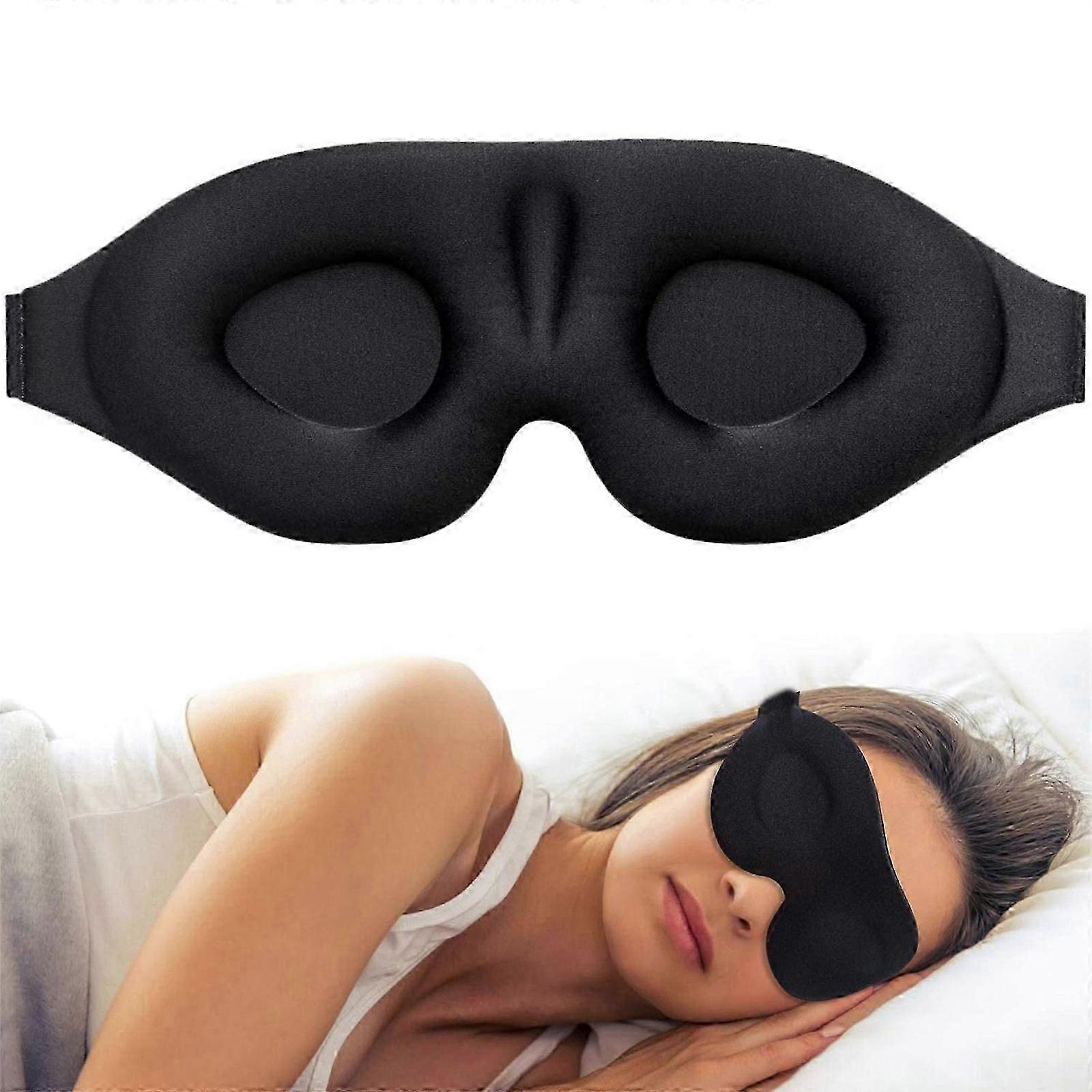 Sleep Eye Mask for Men Women, 3D Contoured Cup Sleeping Mask & Blindfold, Concave Molded Night Sleep Mask, Block Out Light, Soft Comfort Eye Shade Cov