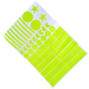 Bicycles Motocycle Night Safety Warning Sticker Car Strong Reflective Sticker Bike Helmets Sticker Easy to Use  Fluorescent yellow