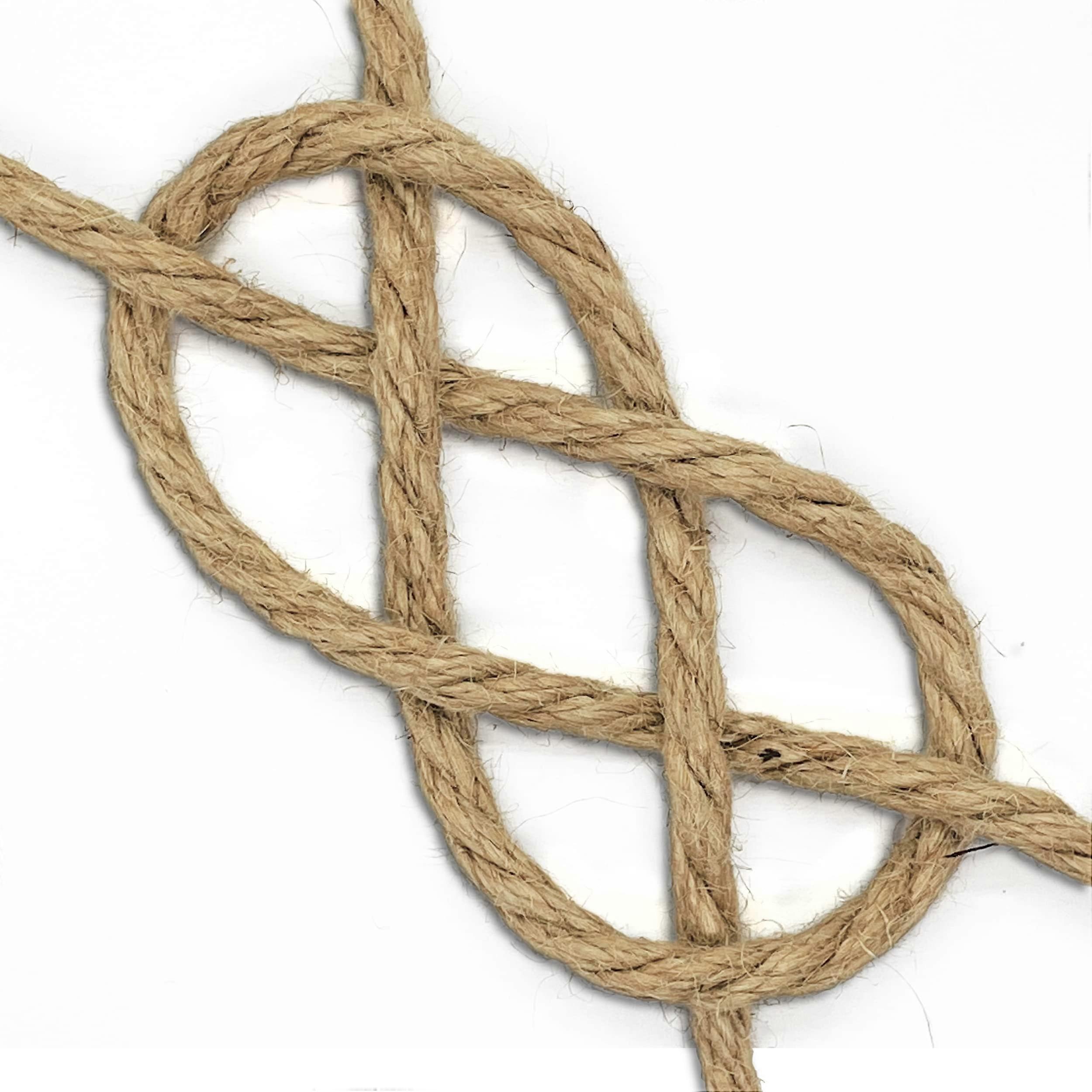 Jute Rope For Garden, Natural Cordage, 3100 m Length, 632 mm Dia, For DIY, 8 mm Variant