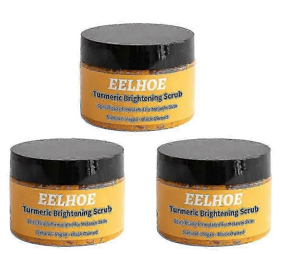 Turmeric Body Scrub Cleans Skin Cuticle Melanin Whitening Moisturiz...