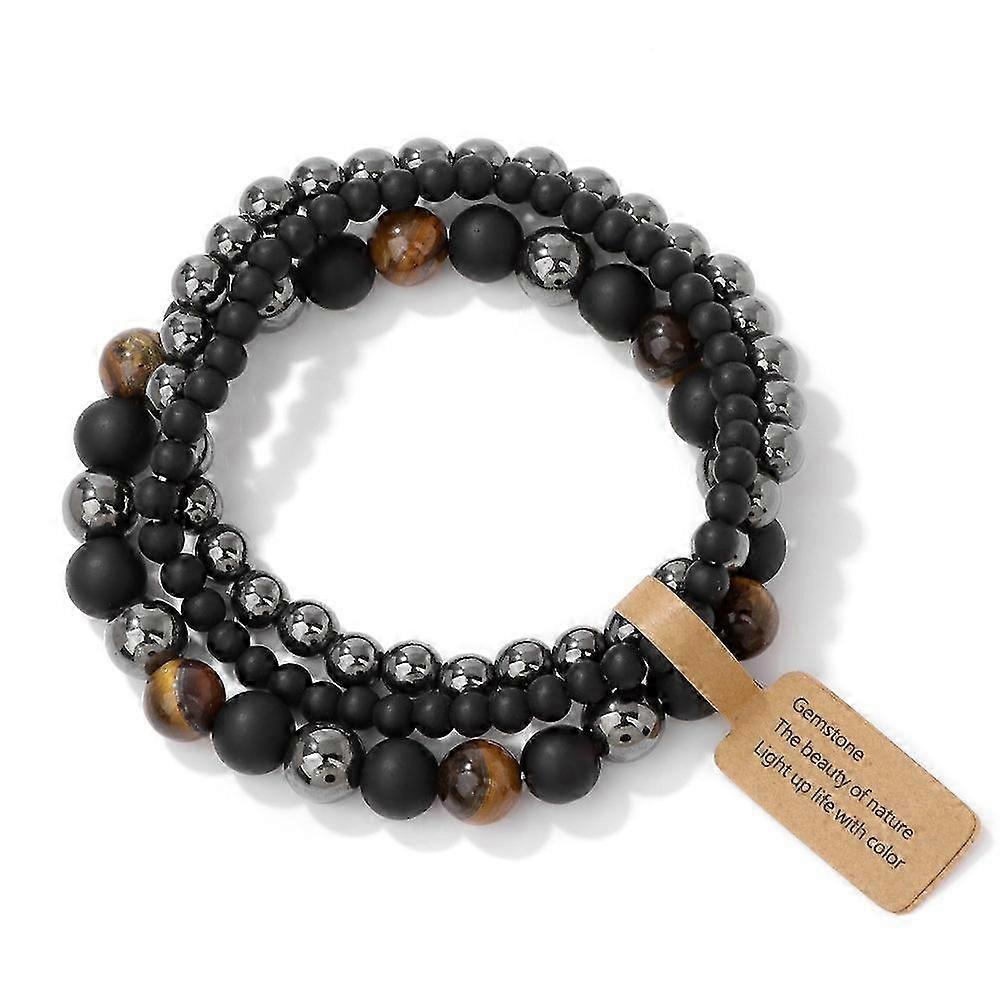 Bracelet - Men's Stone Charm Bracelet - Vitality Trio