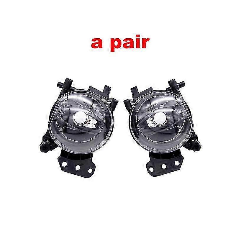 1 Pair Car Front Fog Lights Assembly Lamps Housing Lens Halogen Fog...