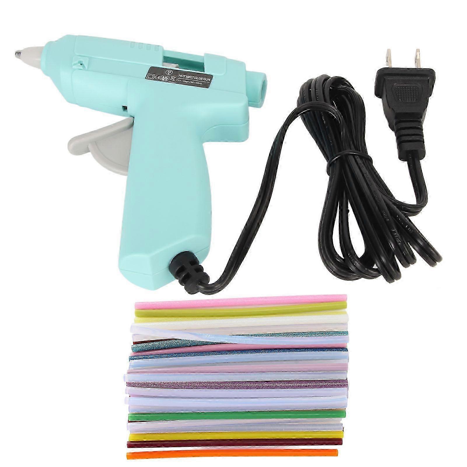 Hot Glue Machine Fast Preheating Mini Hot Melt Glue Machine Kit with 50 Glue Sticks for Kids DIY Craft Projects 110240V--1