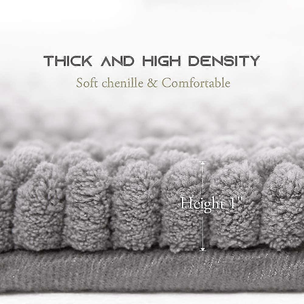 Light grey bath mats shower rugs slip-resistant extra absorbent sof...