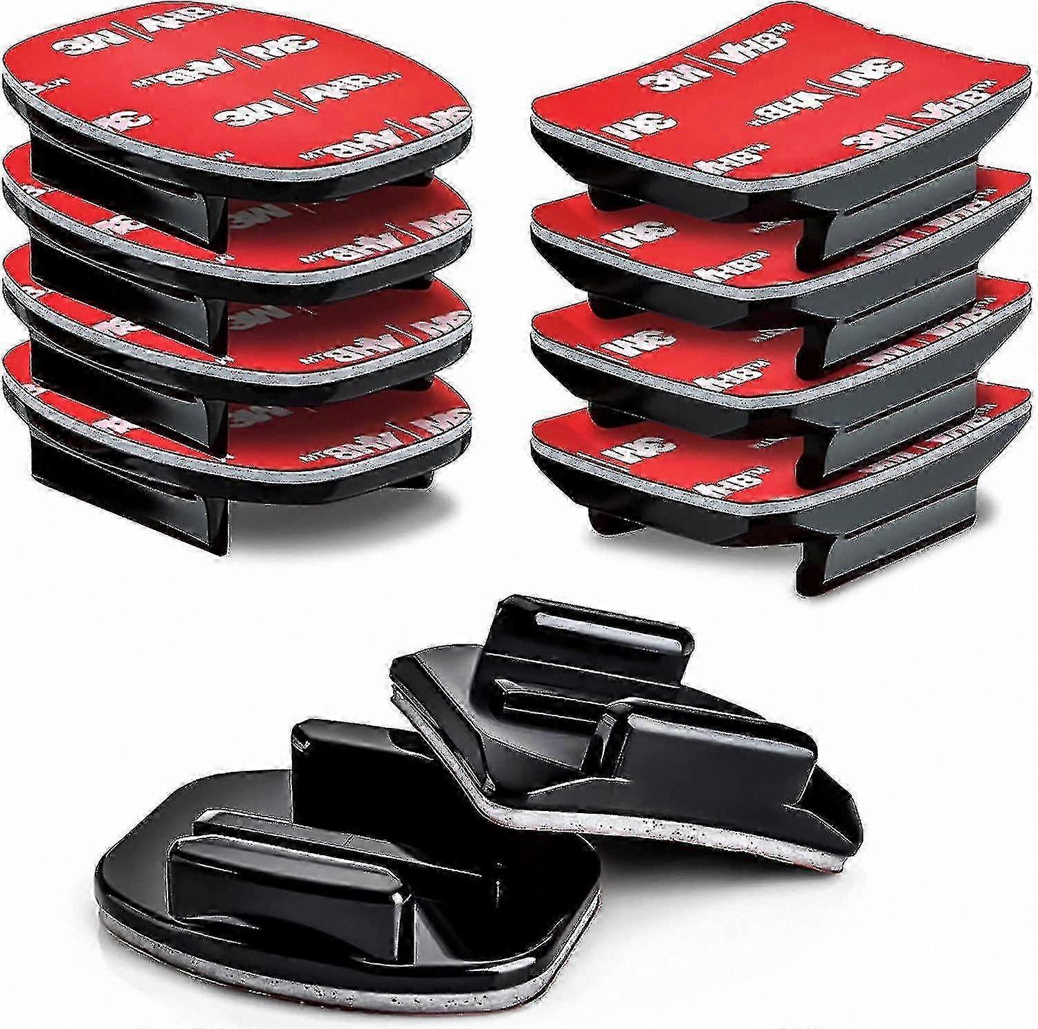 Adhesive Mount Kit for Action Cameras with 3M Sticky Pads - 10 Pack Compatible with Multiple Models
