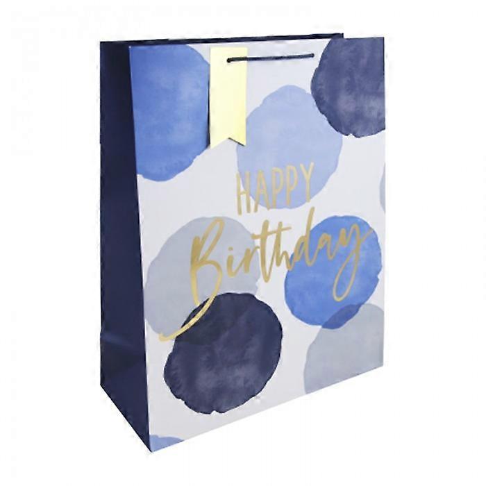 Eurowrap Watercolour Happy Birthday Gift Bag (Pack of 6)