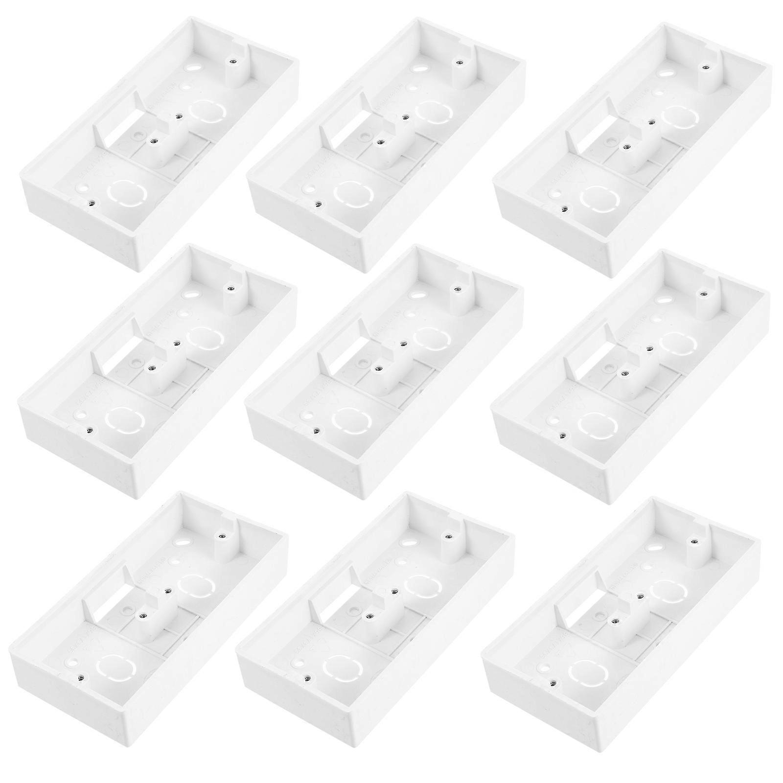 Under Cabinet Lights for Kitchen White PVC Electrical Outlet Box with Junction Box and Multiple Outlets 10pcs