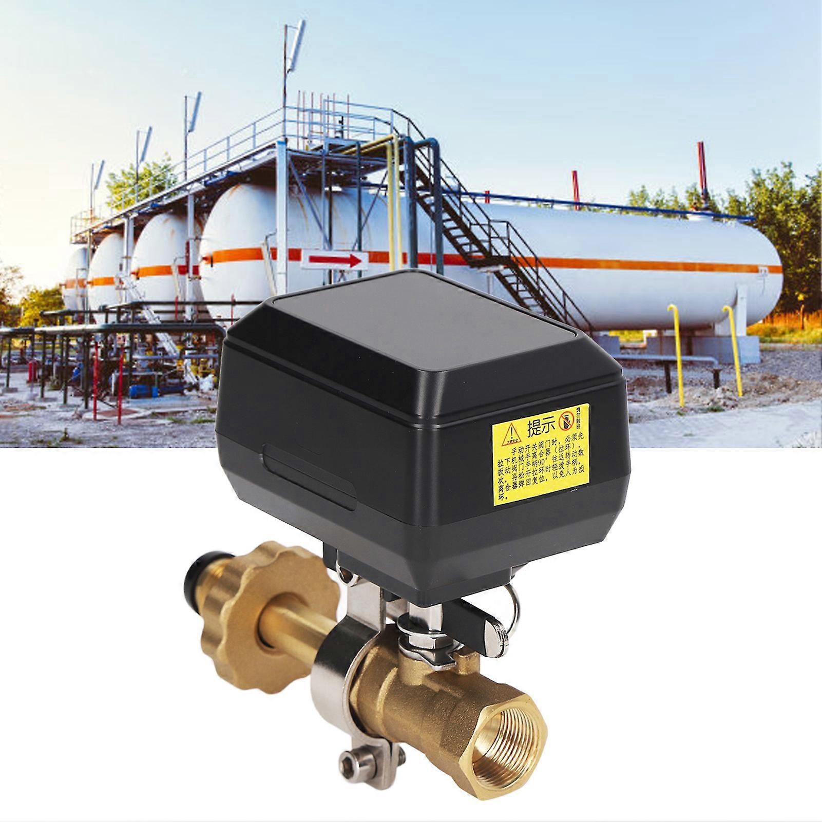 Electric Valve Controller with Gas Detector AC90-240V US Plug