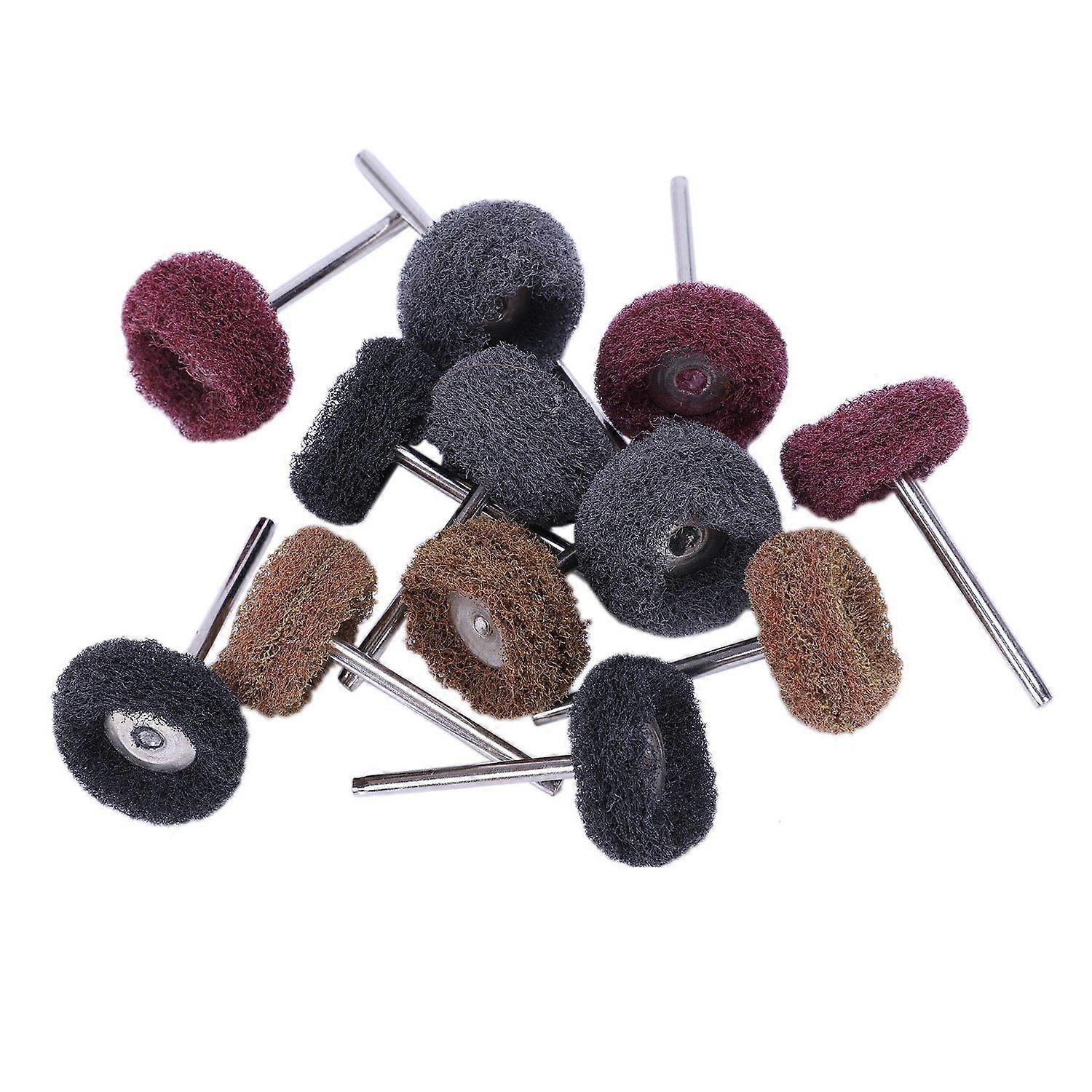 12 pcs Polishing Sanding Polish Wheel Buffer Abrasive Brush Head for Dremel Rotary