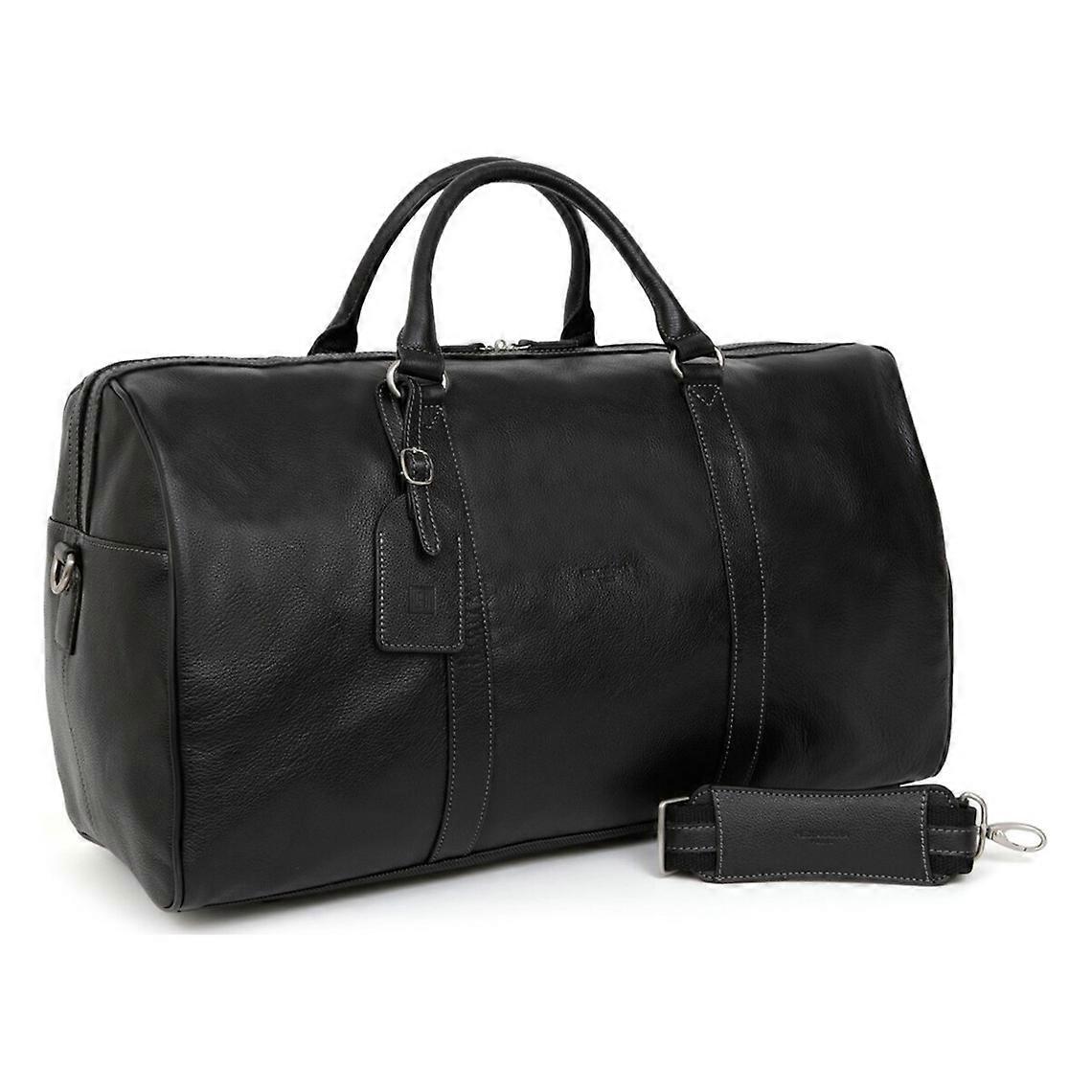 Max svart komfort läderresväska